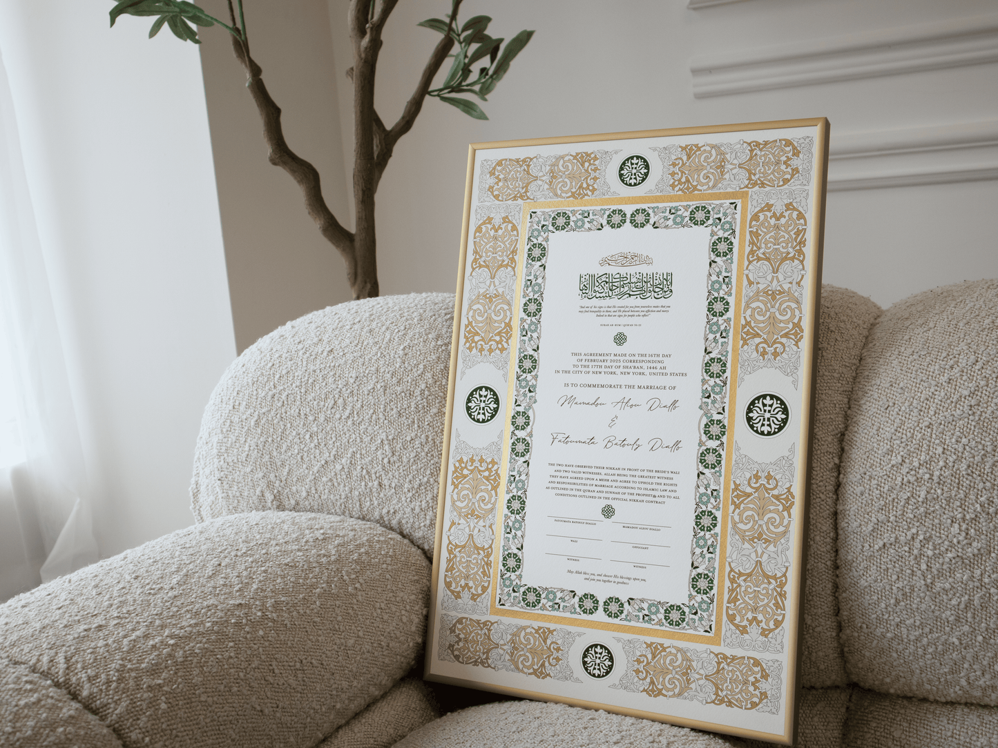 SANIYA Nikah Contract - Emerald Green