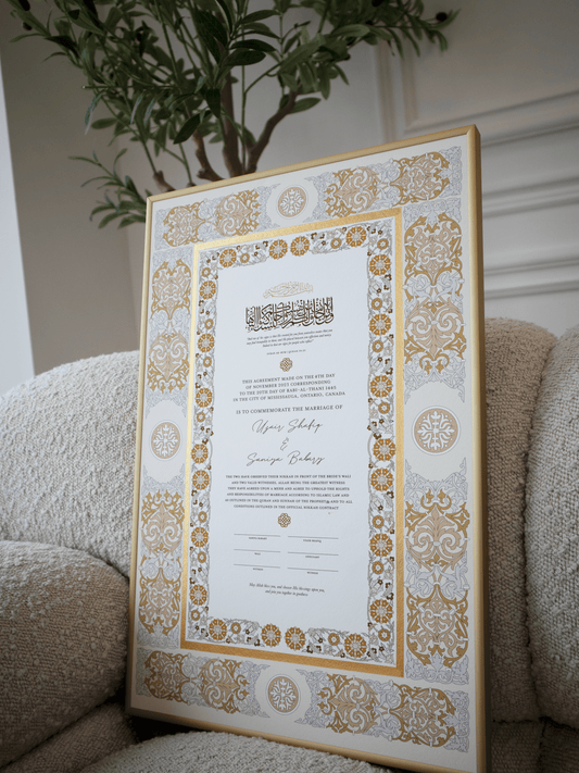 SANIYA Nikah Contract - Gold