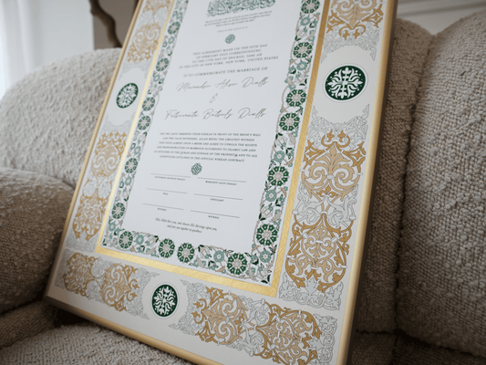 SANIYA Nikah Contract - Emerald Green