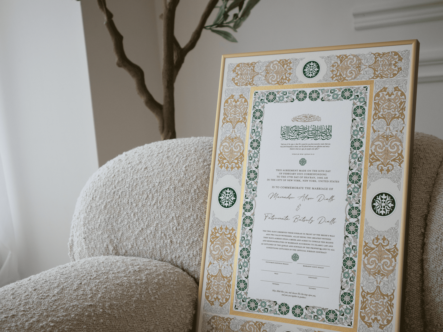 SANIYA Nikah Contract - Emerald Green