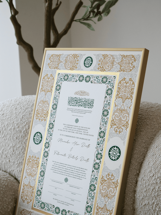 SANIYA Nikah Contract - Emerald Green